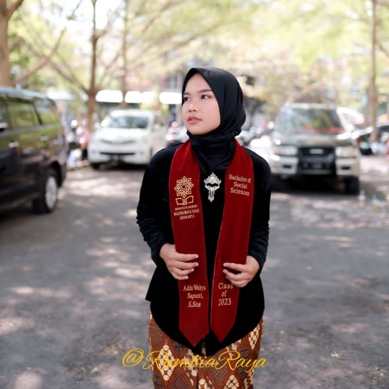 Selempang wisuda leher bludru #B