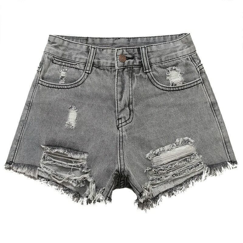 Hot pants jeans wanita Celana pendek sobek wanita hot pants jeans jumbo 3XL hotpants denim fashion w