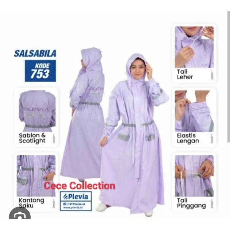 Jas Hujan Gamis Plevia Salsabila