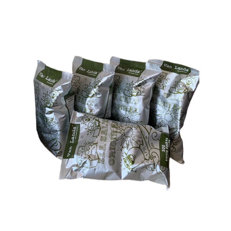 

paket Vanlanda potato chips SEASALT ORIGINAL 50gr isi 5 pcs