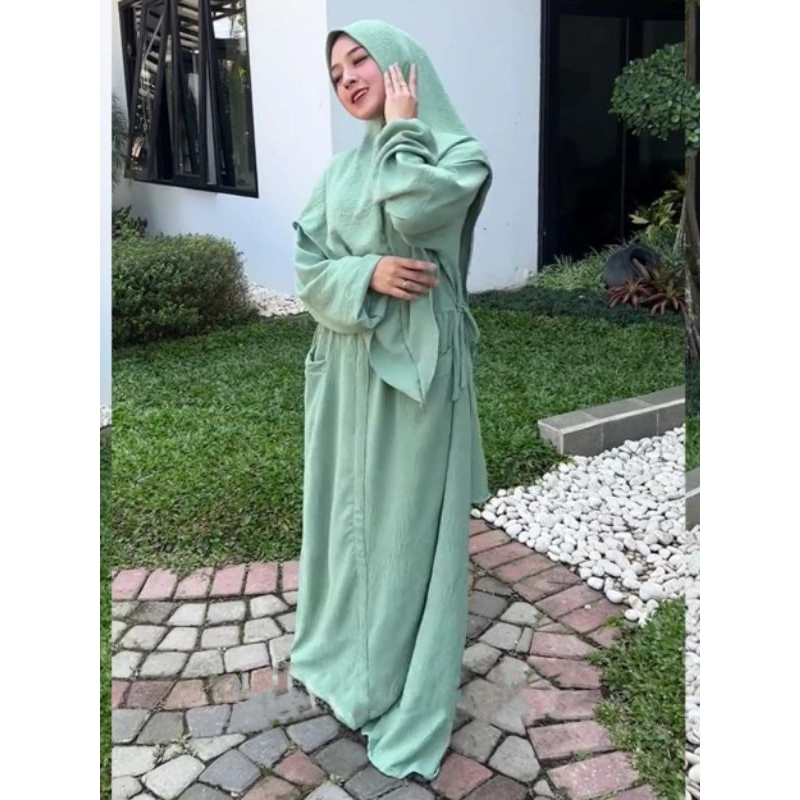 MAXI DRESS ABAYA SET KHIMAR UMAYYAH WANITA MURAH | MAXI DRESS SYAR'I WANITA