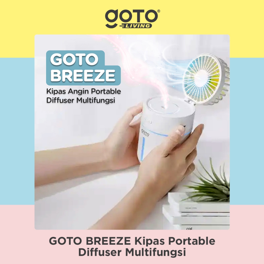 Goto Breeze Diffuser Aroma Terapi Essential Oil Fan Air Humidifier