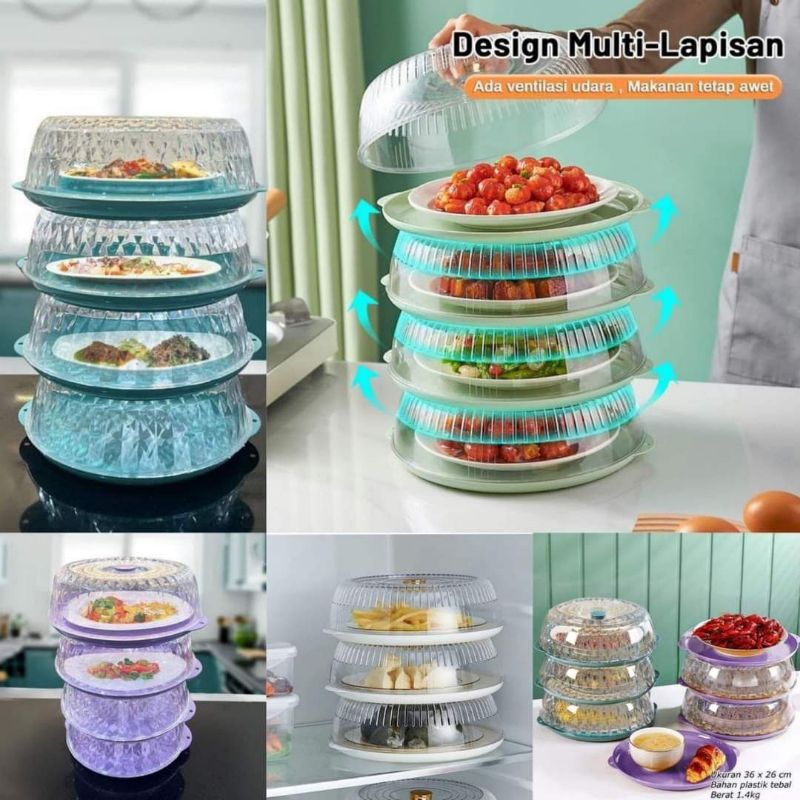 TUDUNG SAJI MAKANAN - TUDUNG SAJI CRISTAL - PENUTUP MAKANAN KRISTAL