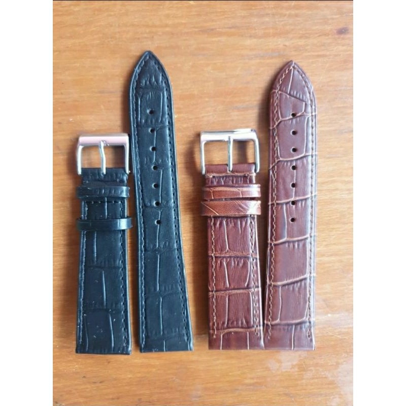 Strap Tali Kulit Aksesoris Jam Tangan Ukuran 14mm 16mm 18mm 20mm 22mn 24mm 26mm