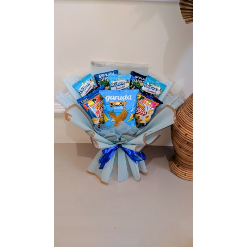 

buket jajan random tema biru