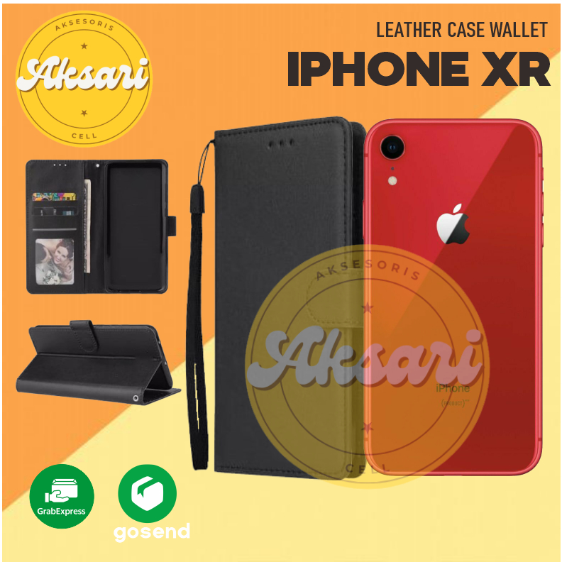( IPHONE XR ) Flip Case Premium-Flip Wallet Case Kulit-Casing Dompet ( AKSARI CELL )