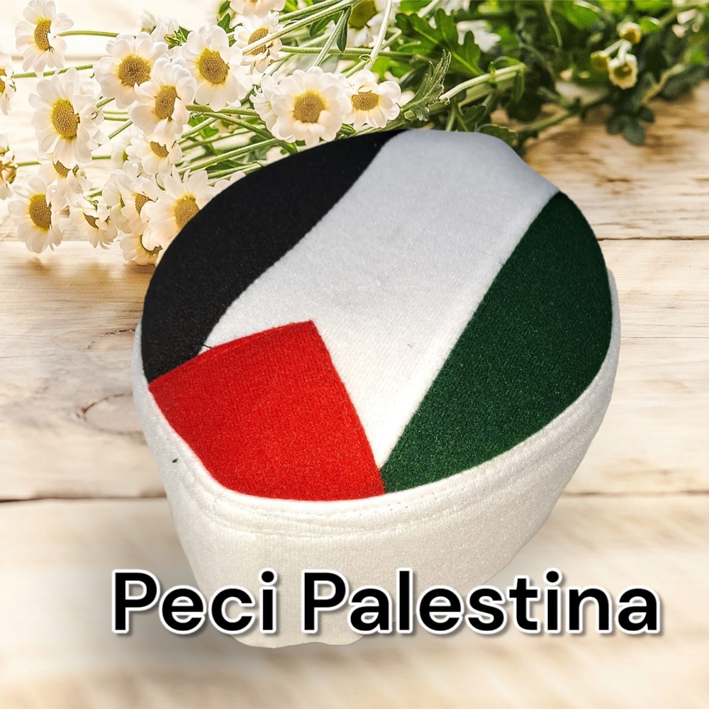 Peci Palestina Palestine Bahan Beludru Bulu Lembut