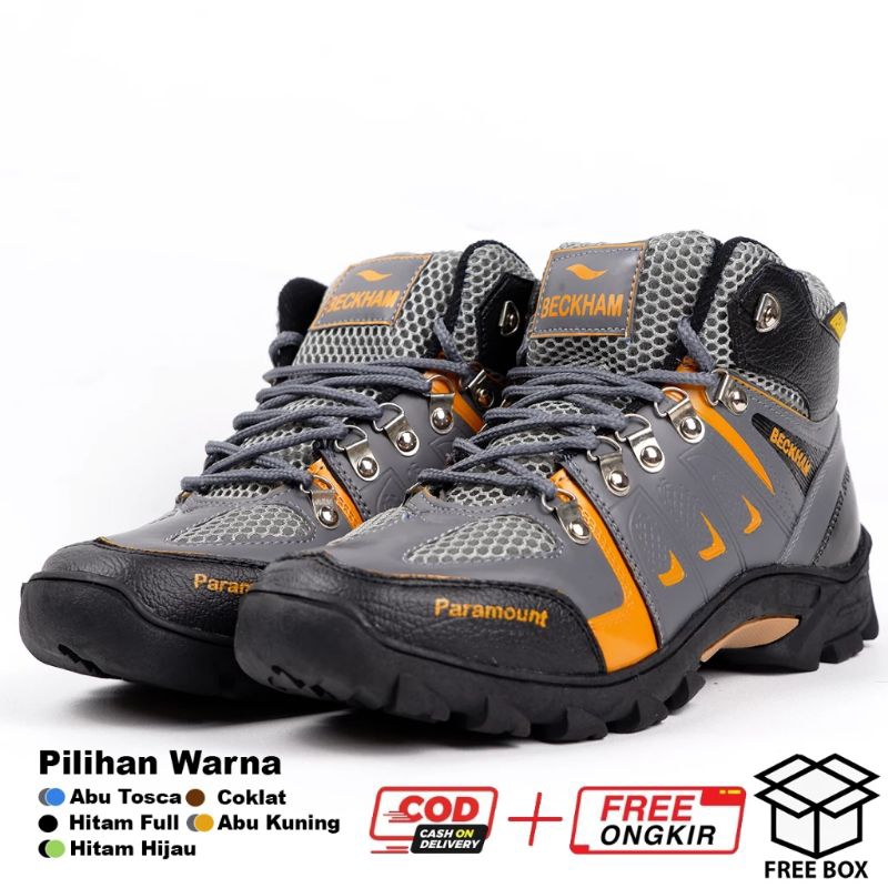 FREE ONGKIR  SEPATU GUNUNG READY SEPATU HIKING GREY BECKHAM PARAMOUNT ORI