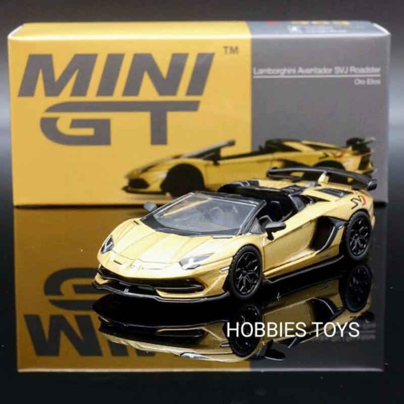 Mini GT 363 Lamborghini Aventador SVJ Roadster Oro Elios