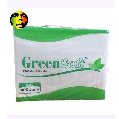 Green soft facial tisu 800