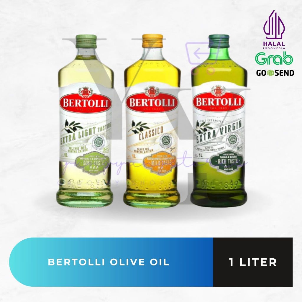 

Bertolli Extra Light / Extra Virgin / Classico Olive Oil / Minyak Zaitun 1 Liter