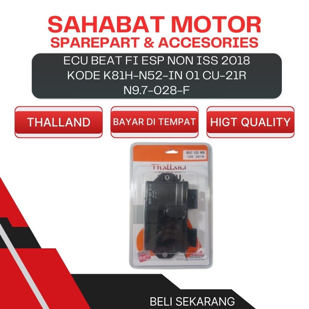 ECU BEAT FI ESP NON ISS 2018 KODE K81H-N52-IN 01 CU-21R N9.7-028-F
