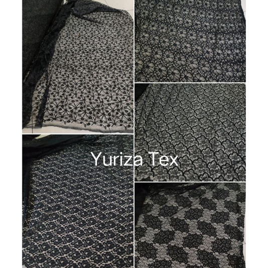 ➔➝✺❇ kain/bahan brokat husus hitam Harga Promo
