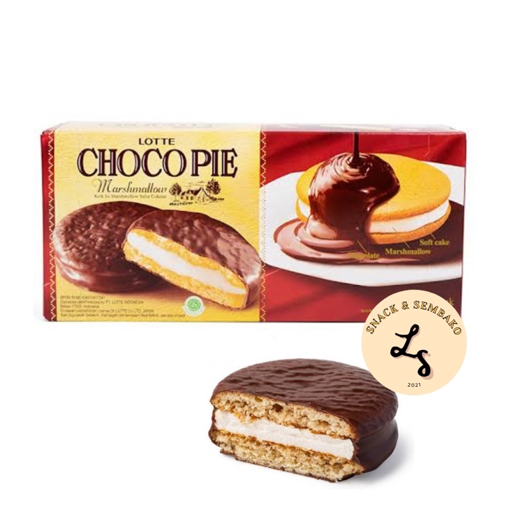 

Sale Lotte Choco Pie Marshmallow Box 1 Pack Isi 12 pcsx28gr