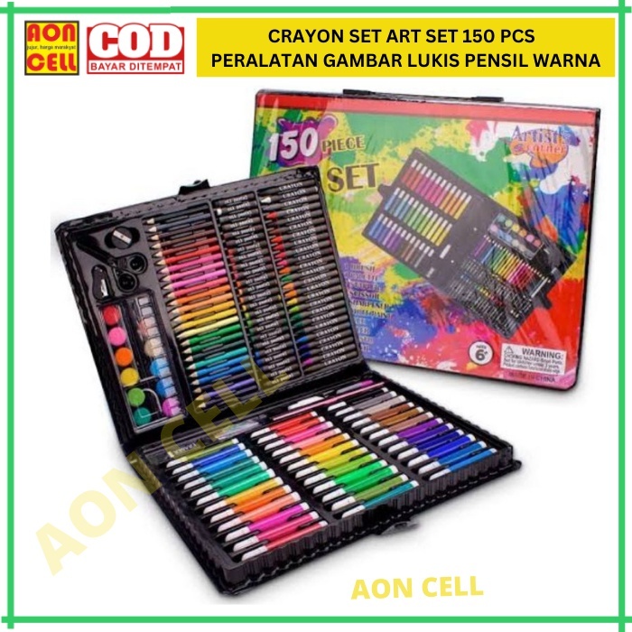 

ART SET 150 CRAYON SET 150 ALAT LUKIS MENGGAMBAR MEWARNAI KOMPLIT