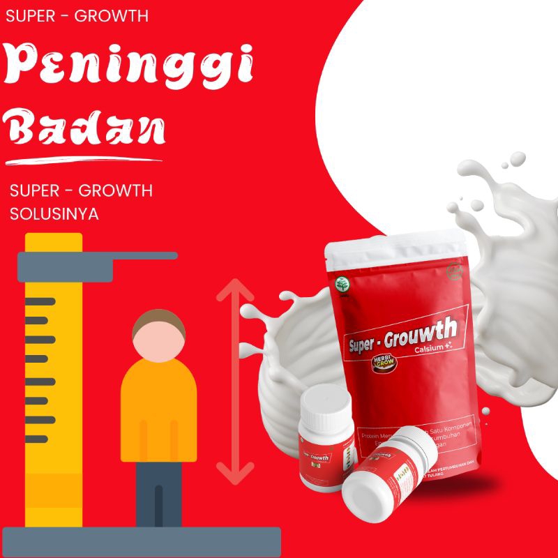 

S GROW - Super Growth Vanilla Coklat Susu Peninggi Badan Anak Remaja Dewasa Obat Peninggi Badan Susu Kambing Pilihan