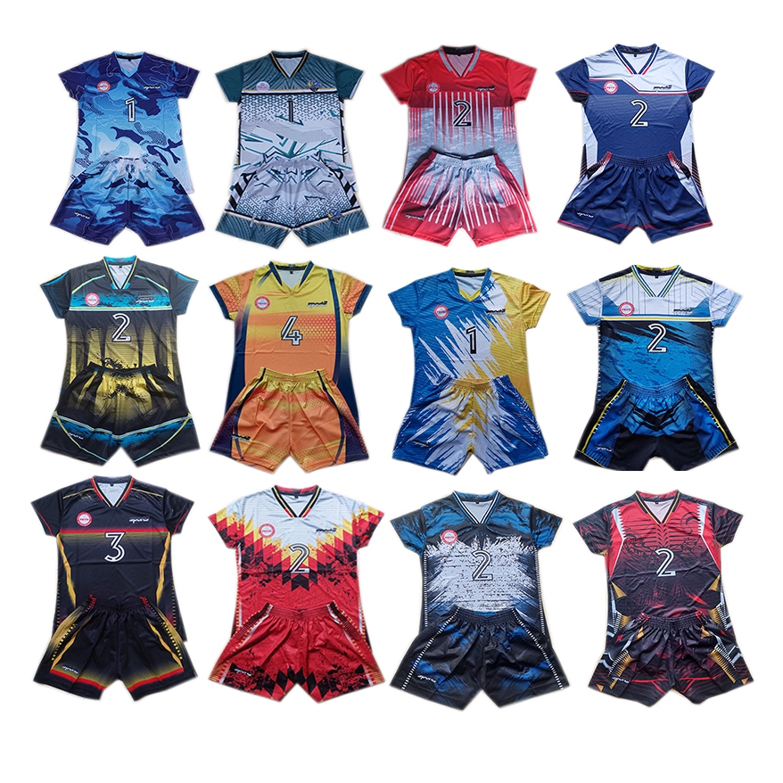 baju kaos atasan setelan putri jersey olahraga bola voli volley volly voly volleyball full printing 