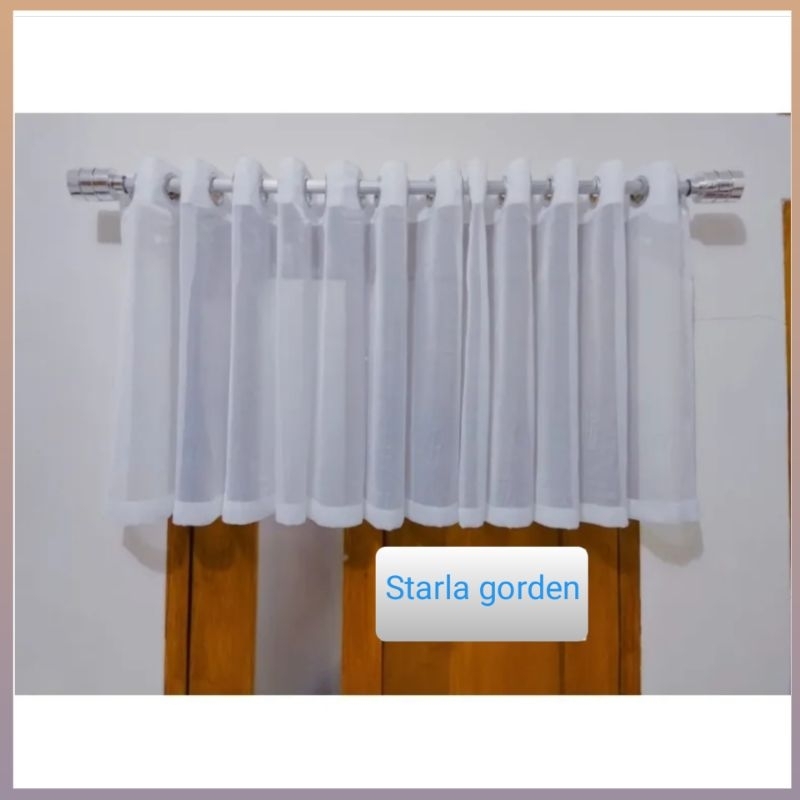 Vitrase gorden poni atas pintu gorden poni smokring vitrase polos poil import