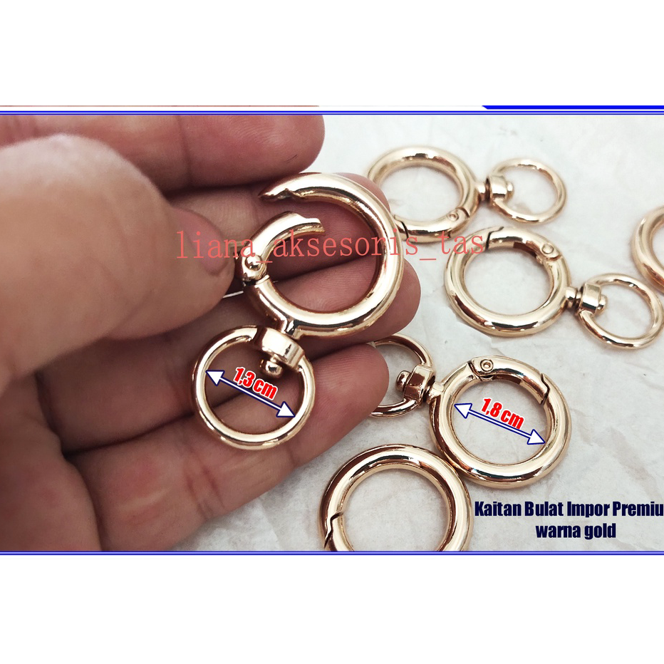 Best AKSESORIS TAS FASHION WANITA RING KAITAN TAS BUKA TUTUP TEBAL UKURAN 1,3 CM IMPOR PREMIUM WARNA