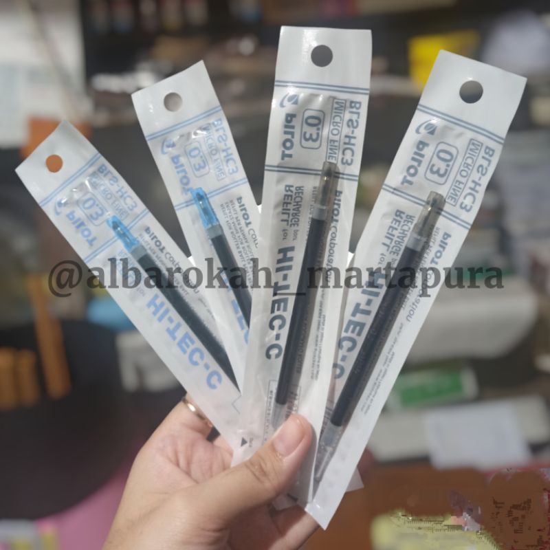 

TAB | isi ulang atau refill Pulpen HI-TEC-C 0.3 MM PILOT Biru & Hitam