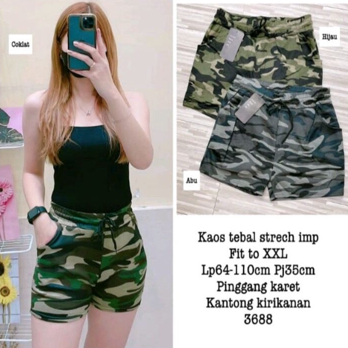 MURMER CELANA PENDEK ARMY IMPORT / HOTPANTS WANITA LORENG LORENG