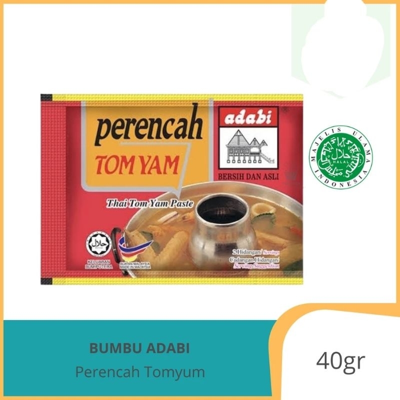 

Adabi bumbu perencah TOMYUM sachet 40 gram