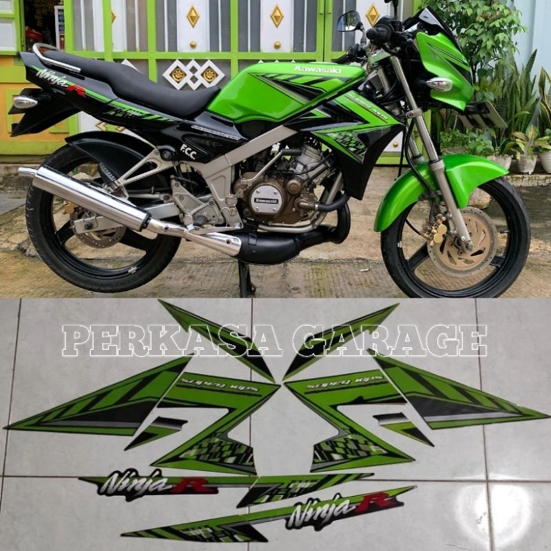 stiker Striping NINJA R 2014 warna HIJAU (METALIK)