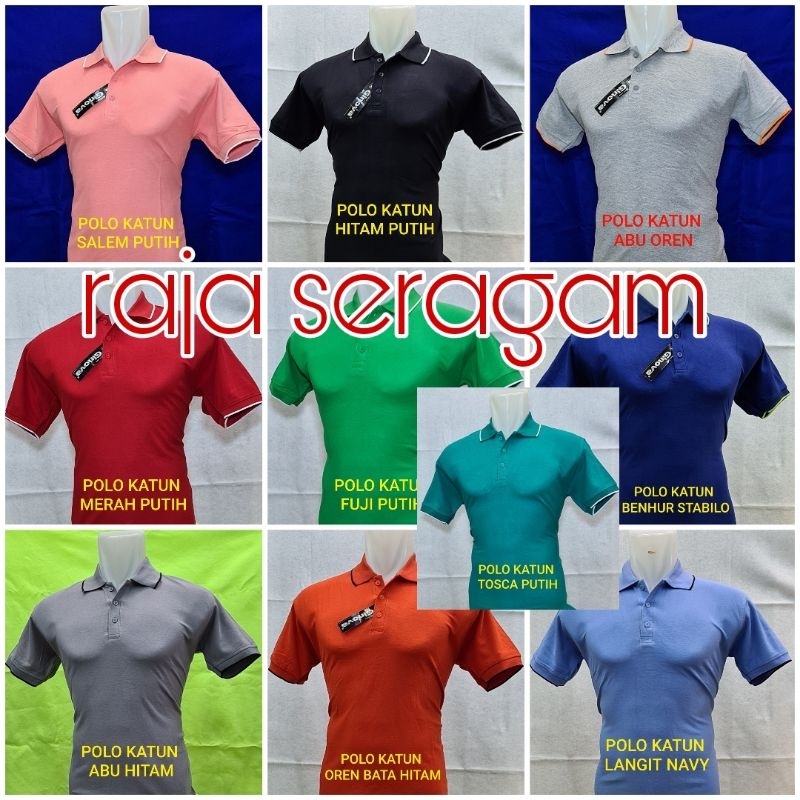 rajaseragam.id - KAOS POLO TSHIRT PREMIUM LAKOS KATUN KAOS KERAH KEREN / ginova
