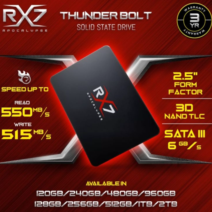 ➧✾ SSD RX7 128GB GARANSI RESMI 3THN