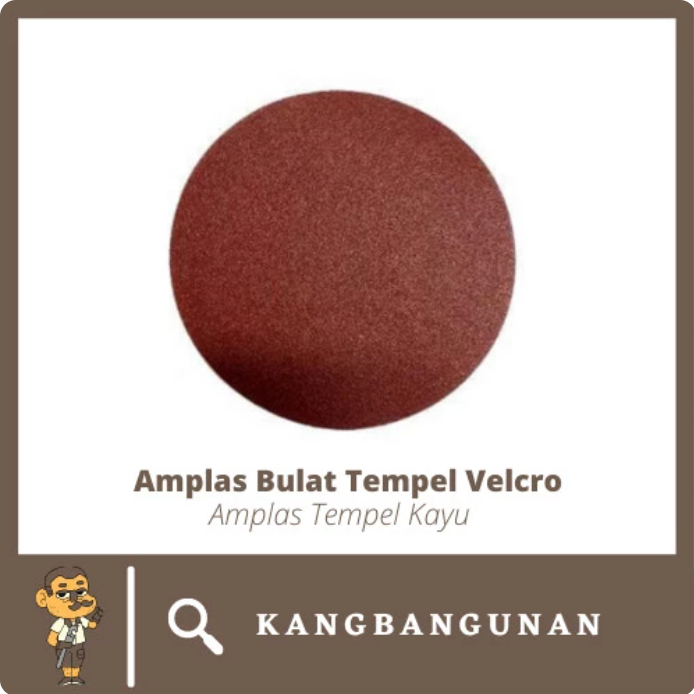 Amplas Bulat Tempel Velcro Amplas Tempel Kayu Ukuran 4"