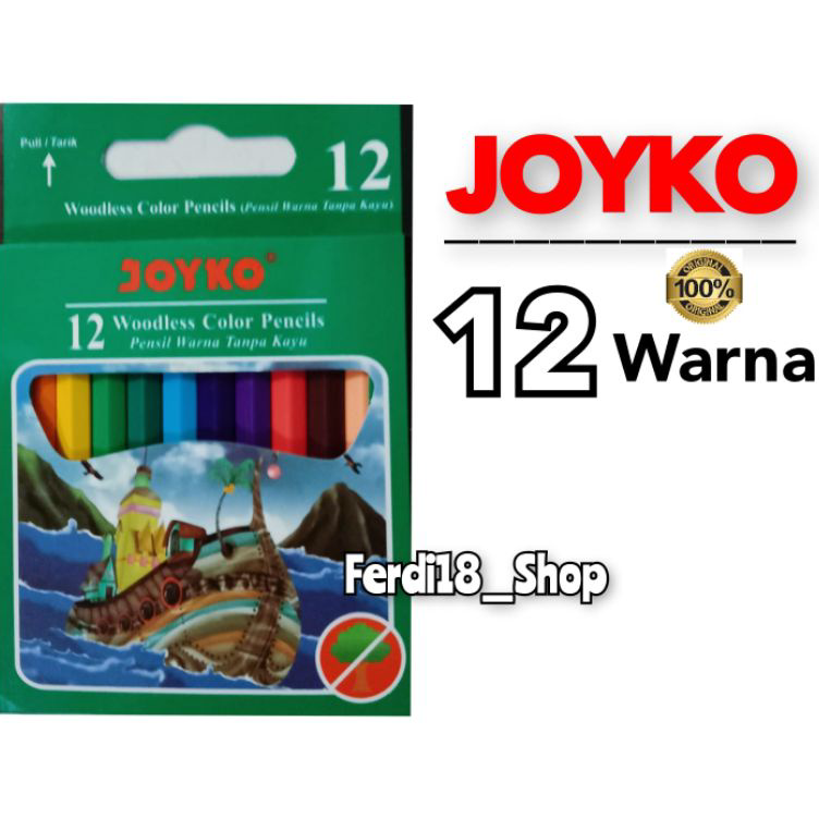 

➩↓✮≛ Pensil Warna Joyko CP 107 Pendek 12 Warna ★★★★