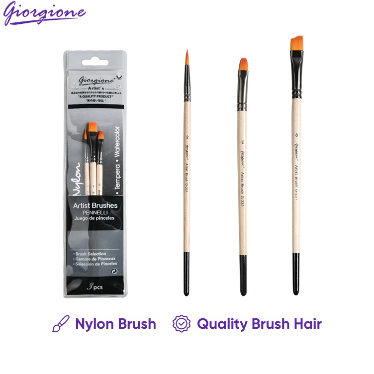 

Terkini Giorgione Kuas Lukis Oil Paint Brush Set 3 Pcs Nylon Ready