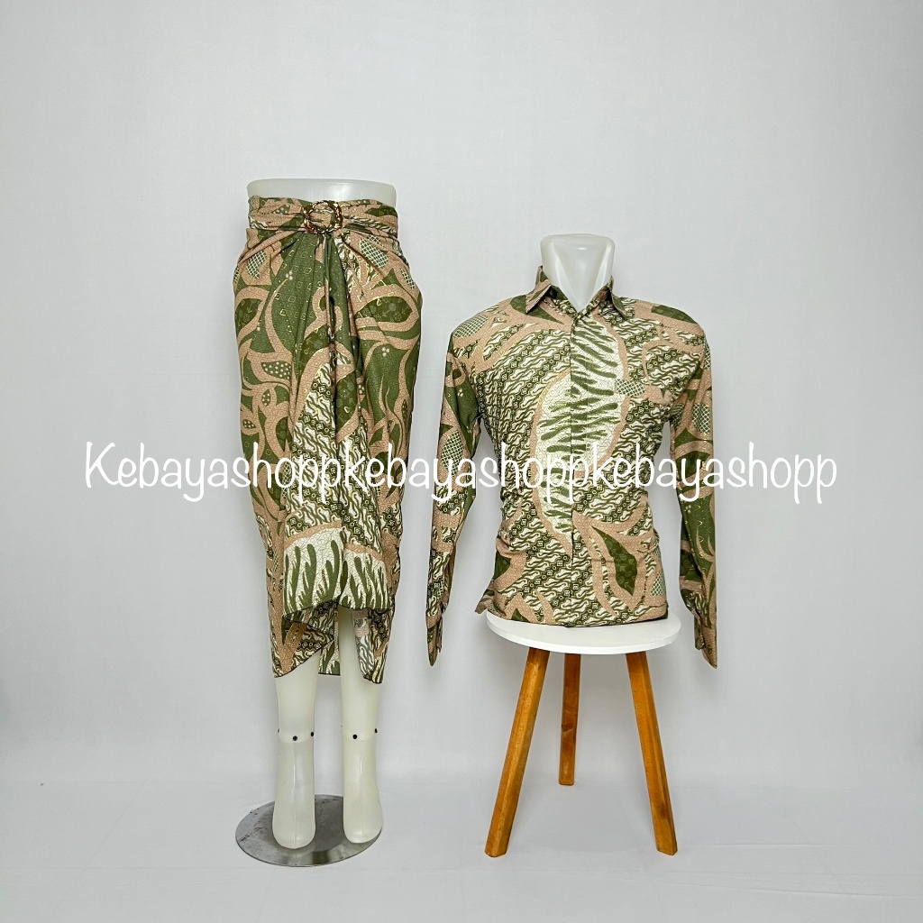 (NEW MEWAH) COUPLE ROK LILIT DAN KEMEJA LENGAN PANJANG MOTIF TERBARU BY KEBAYASHOPP