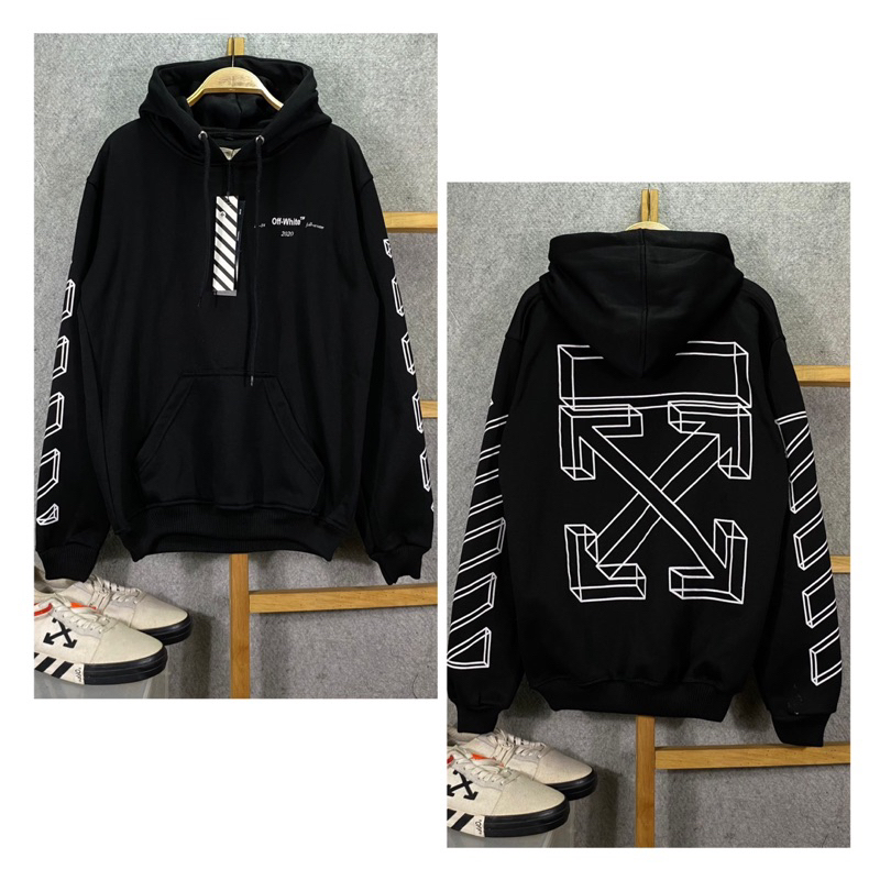 Jaket Hoodie 0ff Wh1te 3D Premium Fulltag