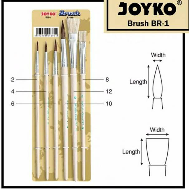 

Terkini Joyko brush 1 set BR-1