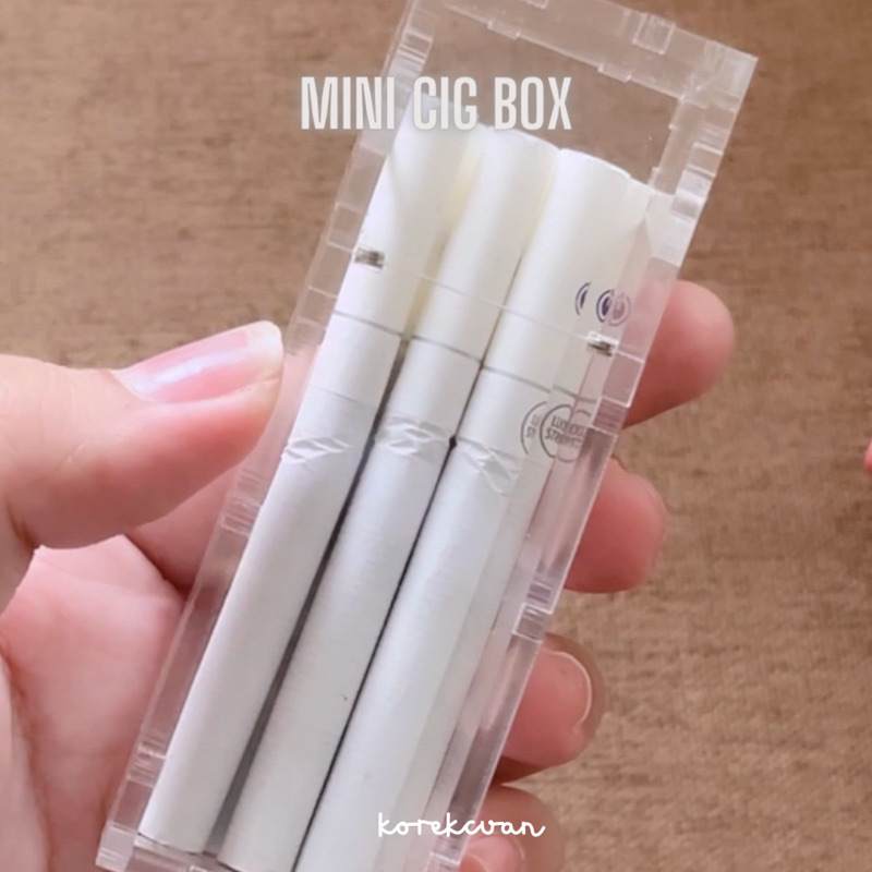 ACRYLIC MINI CIG BOX | KOTAK MINI AKRILIK [ FREE KOREK ]