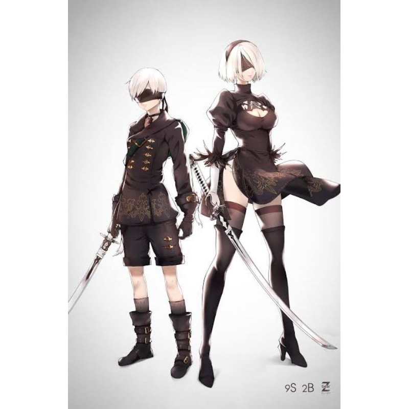 Katana Kayu 2b atau 9s Nier Automata Cosplay