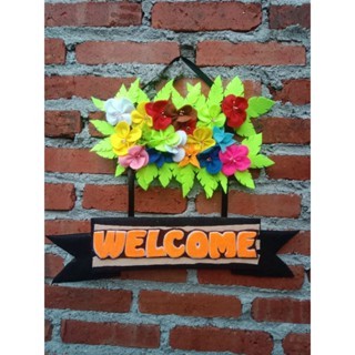 hiasan dinding kelas welcome / hiasan pintu kelas assalamu'alaikum dari kain flanel