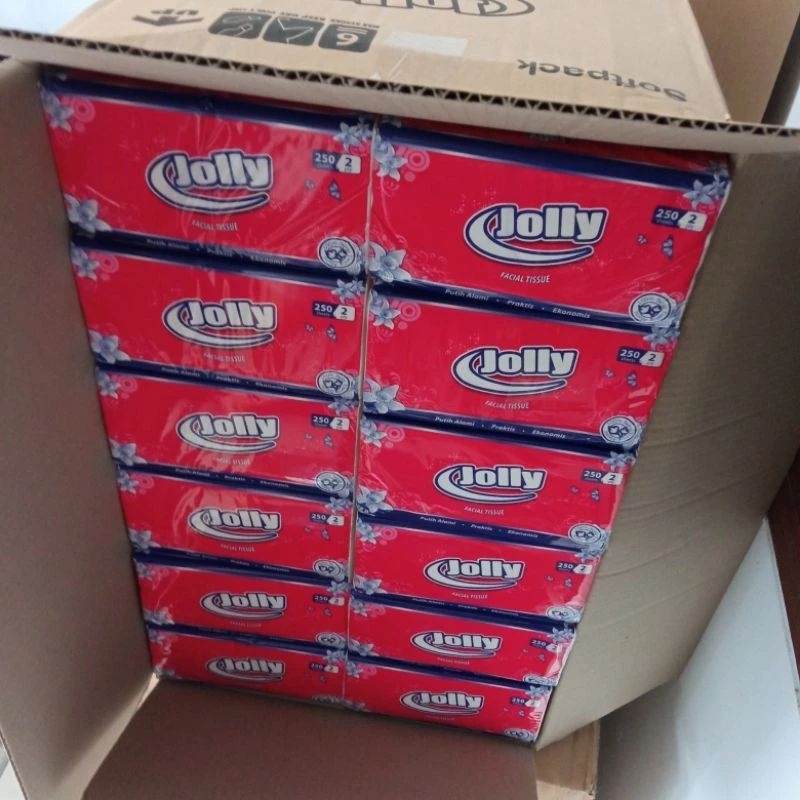 Tissue Jolly  250 sheet 1dus isi 48pack