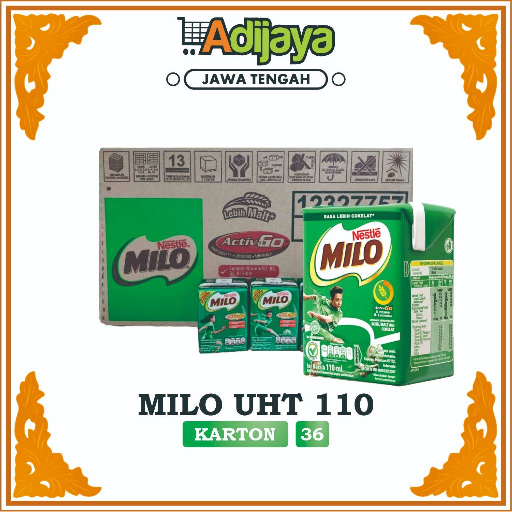 

MILO ACTIVE GO SUSU UHT RASA COKLAT 110 ML (KARTON) ISI 36 PCS