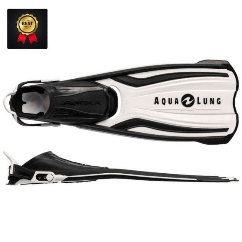 Fin Open Heel Aqualung Amika Kaki Katak Diving Snorkeling