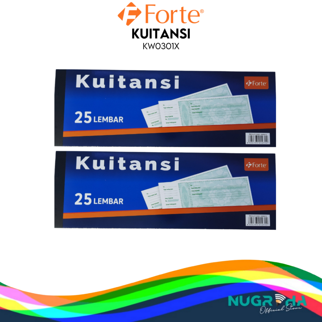 

Buku Kuitansi Kwitansi Besar Forte 25 Lembar KW0301X