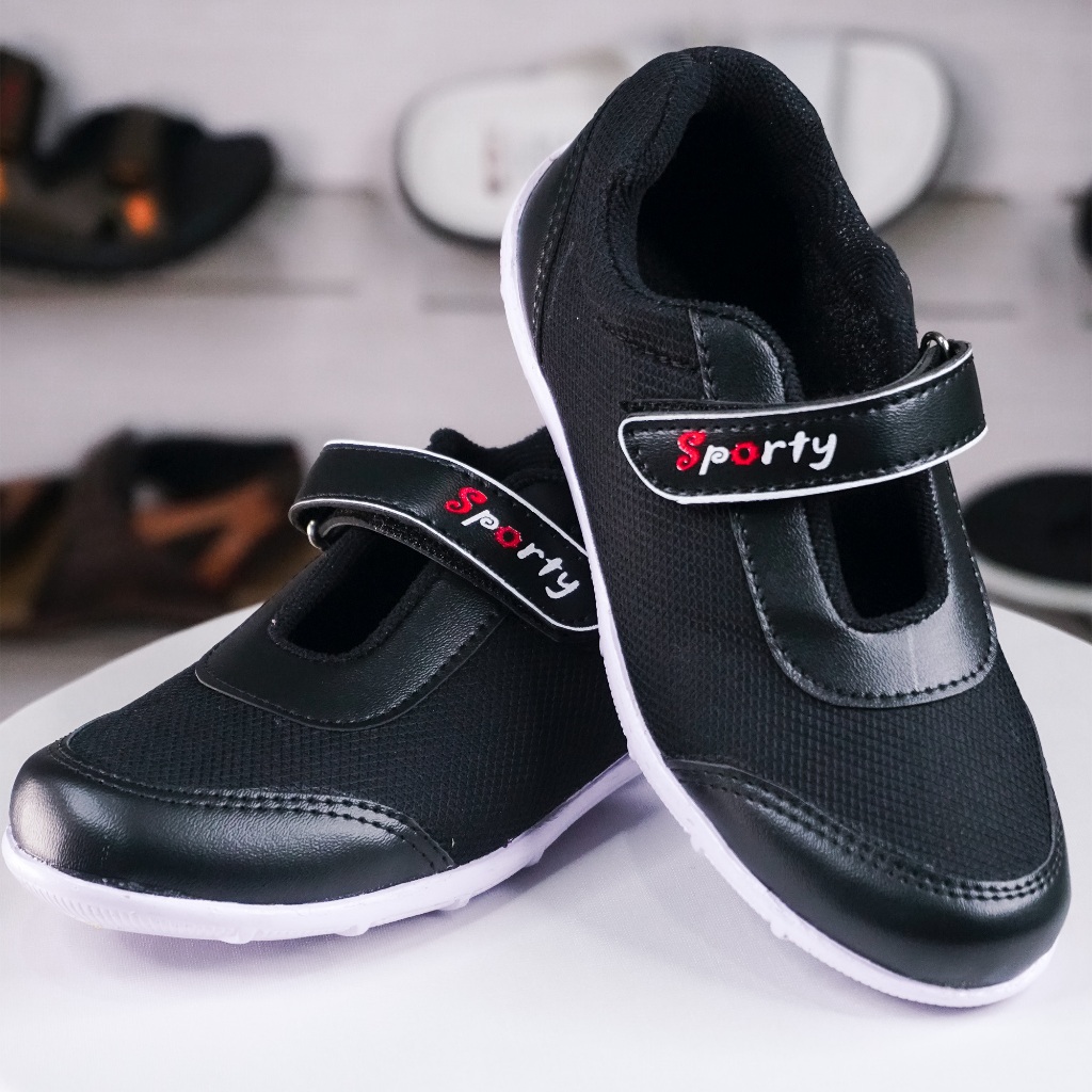 Sepatu Anak Cewek Import Original Sepatu Balet Anak Perempuan TK SD Sepatu Anak Hitam Ringan Lentur