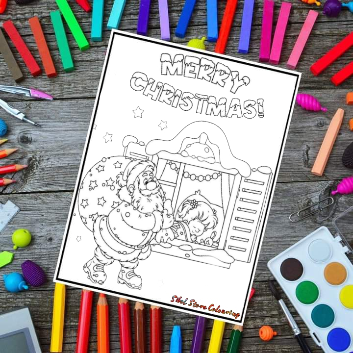 

Kertas Mewarnai Gambar Anak Tema Natal / Santa Claus Xmas / Kertas Gambar (11 Gambar)