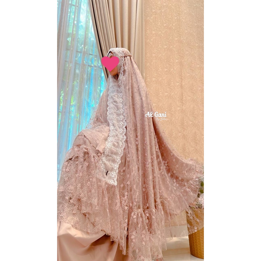 Mukena ALGANI Siera Berenda Terbaru Mukena mewah Exclusive Alganibyyulia