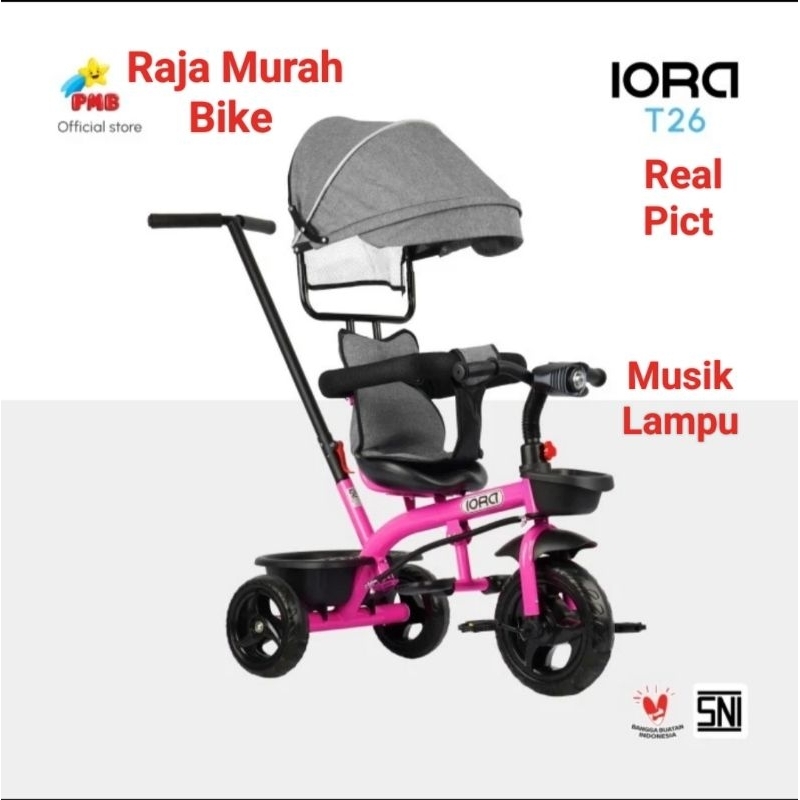 Sepeda Anak Roda Tiga Iora PMB T26 Sepeda Roda Tiga Iora T26 Sepeda Roda Tiga Anak Iora