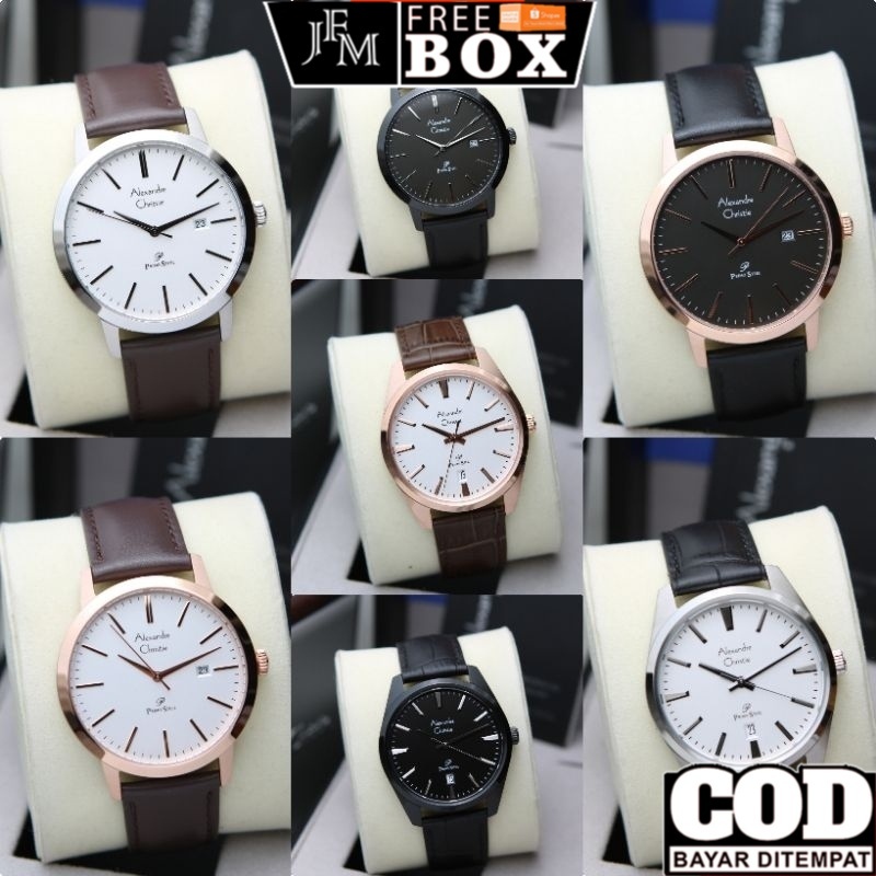 jam tangan alexander christie 1032 couple tali kulit