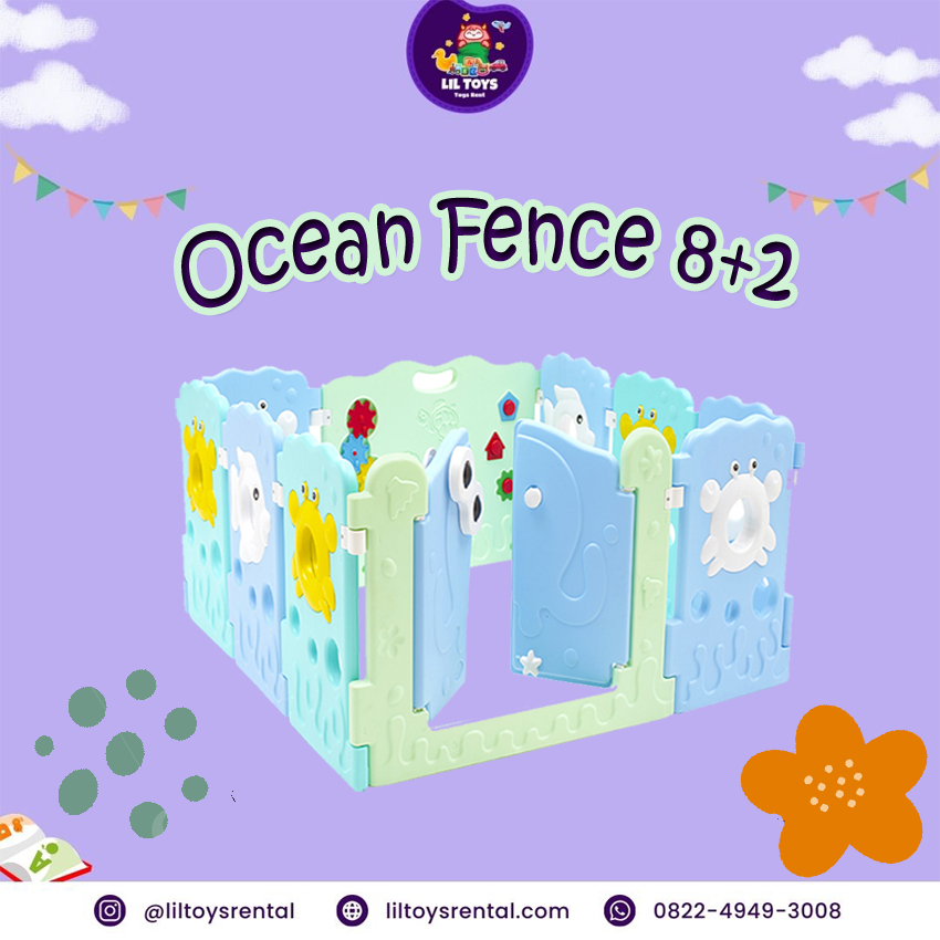 SEWA PAGAR MAINAN ANAK ORI (Labeille - Ocean Fence 8 + 2 KC215)