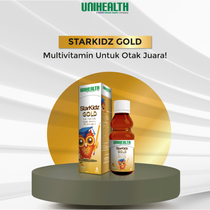 Minyak Ikan Anak Starkidz Gold Unihealth Minyak Ikan Untuk Anak Cerdas Multivitamin Anak Sirup