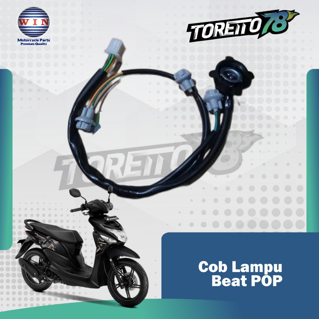 COB Lampu Beat POP Lampu Depan Honda Merk WIN COB Lampu Depan Set Fitting Lampu Depan Honda Beat POP